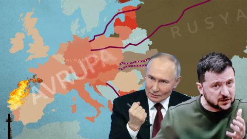 Rus doğalgazını Avrupa ulaştıran boru hatları haritası