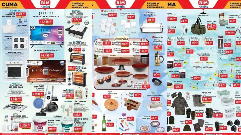BİM’den indirim şenliği ; 7-8-10 Ocak indirime boğuyor.