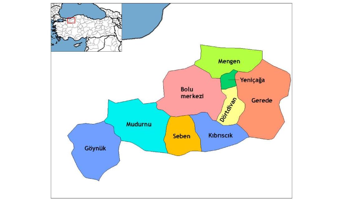 Bolu, dağlar, platolar ve yamaç sistemleriyle çevrili Karadeniz Bölgesi'nde yer