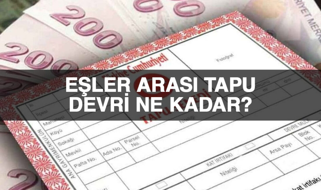 Eşler arası tapu devri masrafı ne kadar? Aile içi tapu