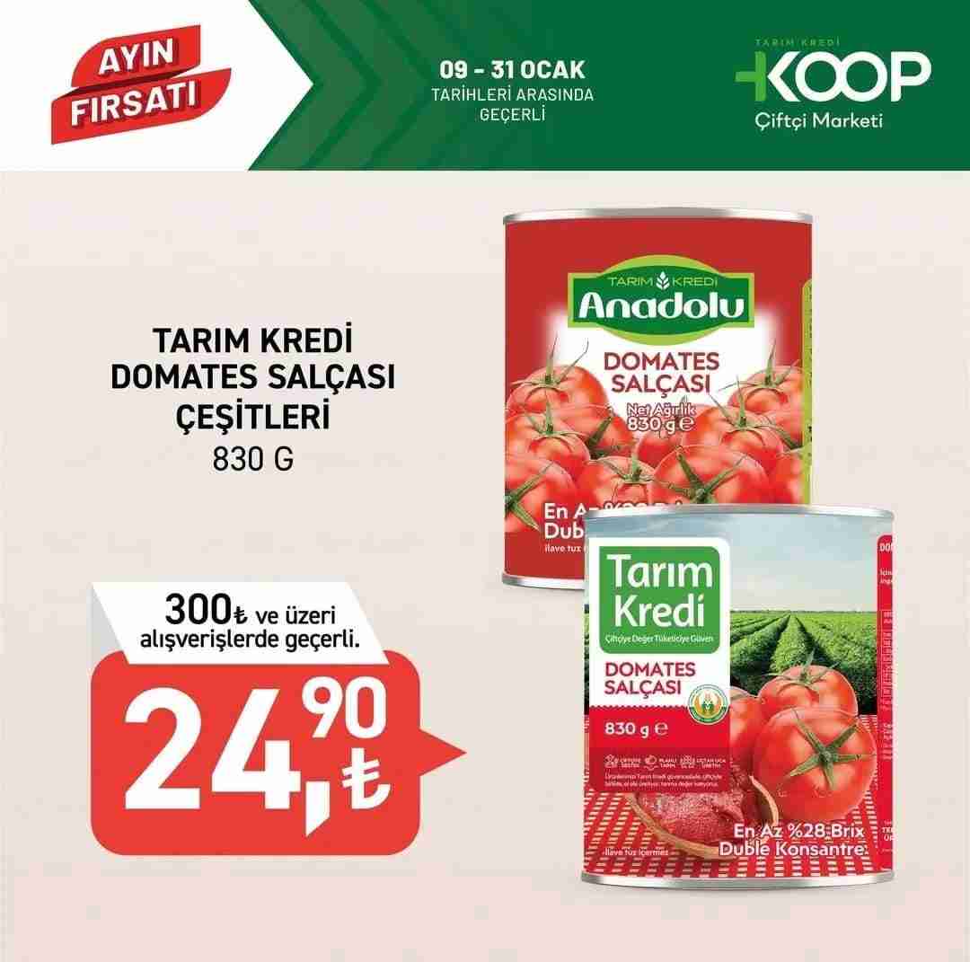 Tarim Kredi Market 16 30 Ocak indirimli urunler Salca 2490a dusuyor 2