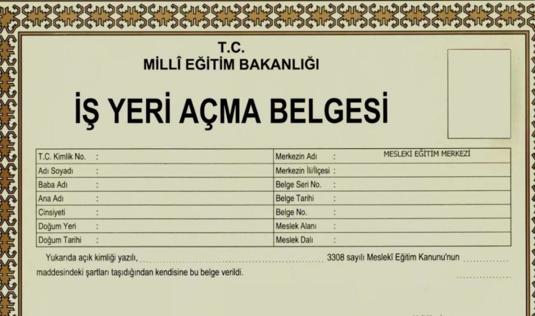 İş yeri açmak için bazı belgelere ihtiyaç duyulmaktadır. Ancak doğrudan