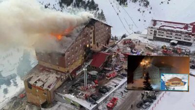 Kayak merkezi Kartalkaya'da bulunan Grand Kartal isimli otelde yangın çıktı.