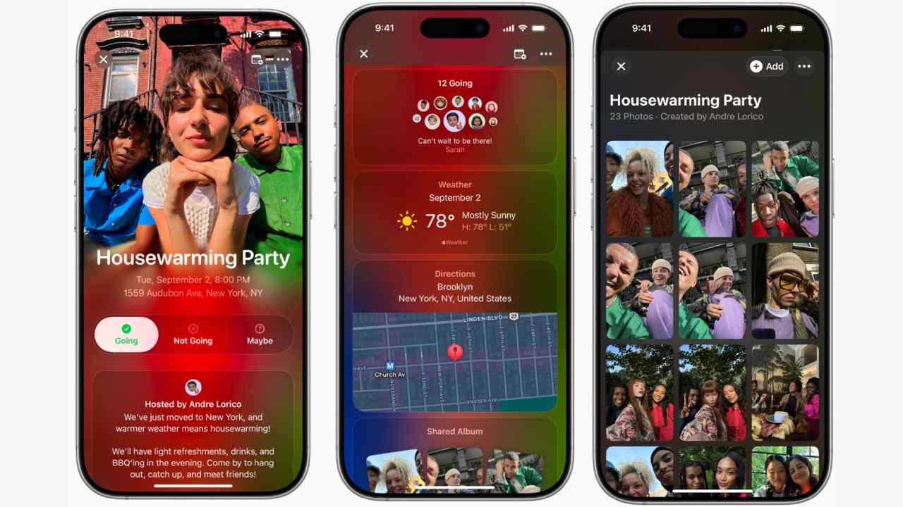 Apple yeni iPhone etkinlik ve davet uygulaması 'Apple Invites'ı tanıttı