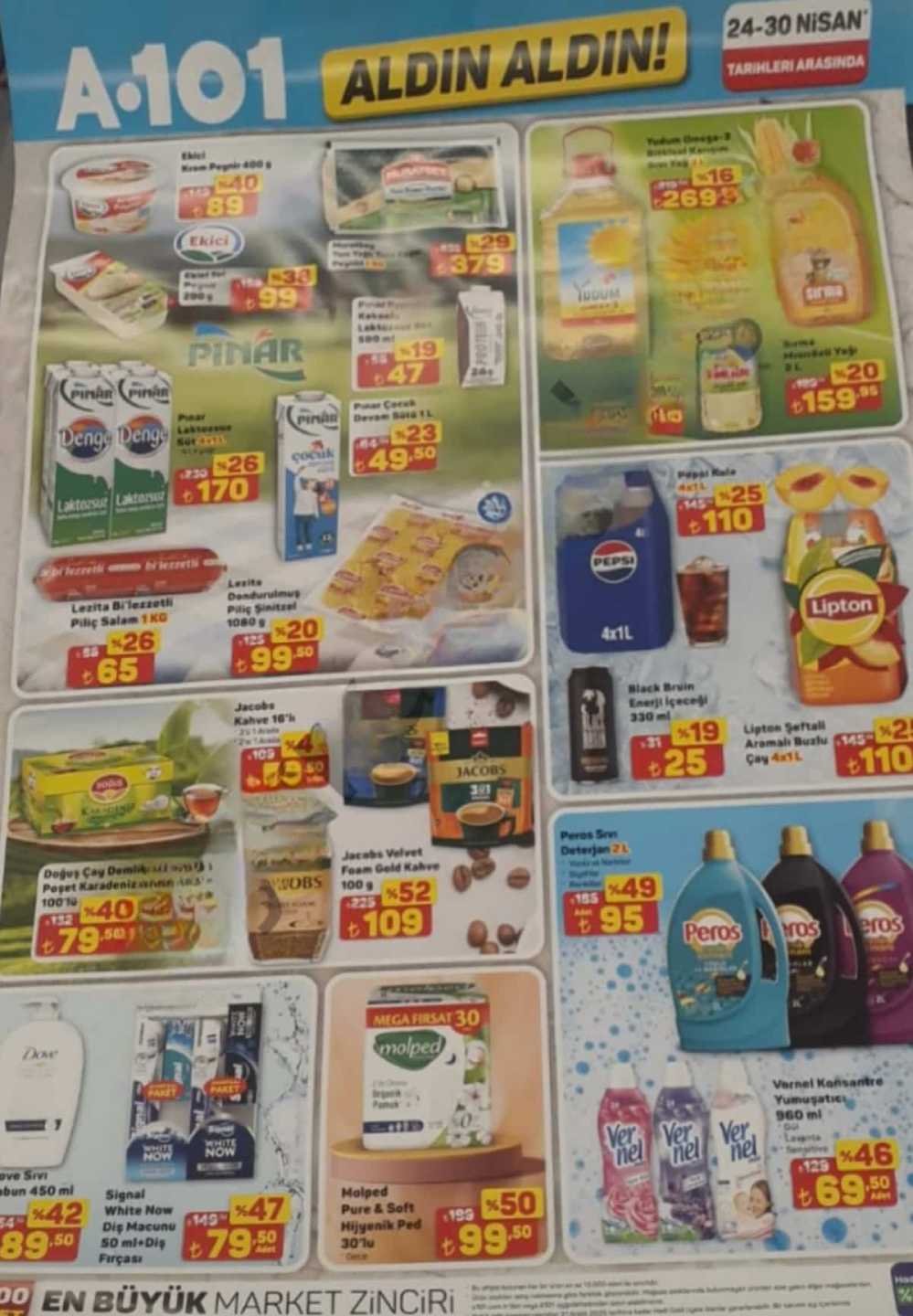 A101 24 Nisan 2025 Perşembe aktüel ürünler* Beyaz eşya, spor aletleri aldın alın indirimine giriyor