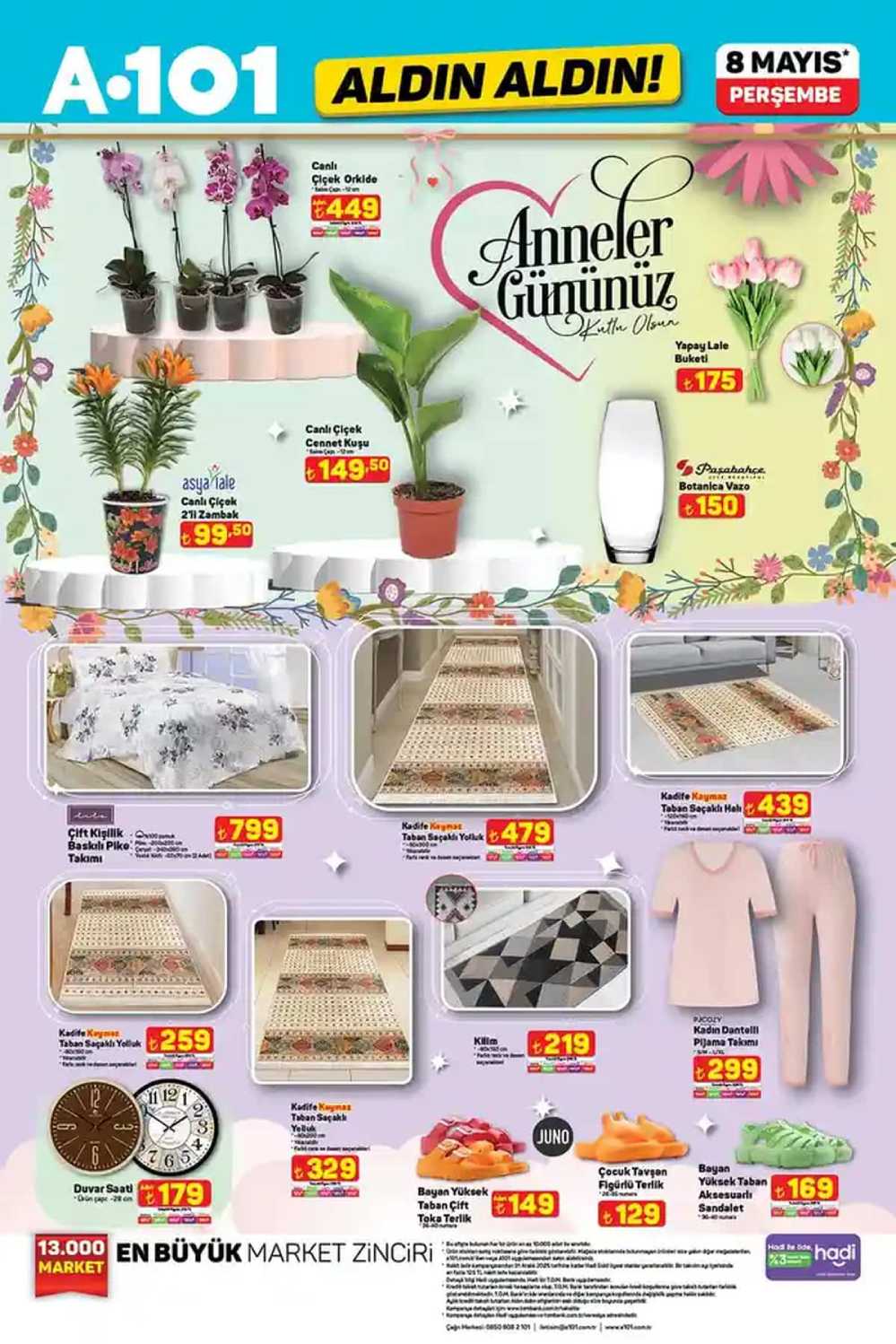 A101 8 Mayıs 2025 aktüel katalog ; Anneler Günü’ne özel dev indirimler başladı!