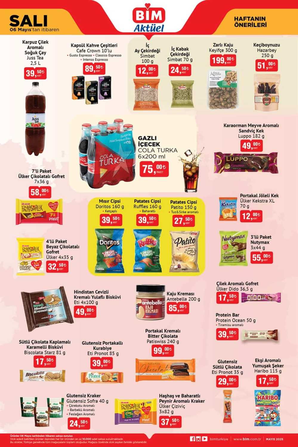 BİM 6 Mayıs aktüel ürünler tam liste ; Mercimek, makarna, salça, buğday unu indirime girdi